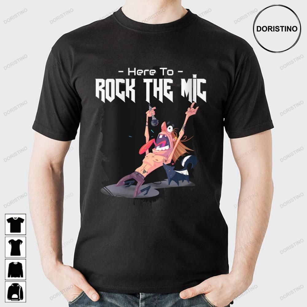 Here To Rock The Mic Screaming Singer Heavy Metal Limited Edition T-shirts